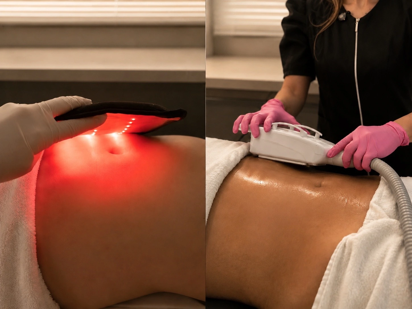Atendimento corporal personalizado com tecnologias para Body Lifting na Baumi Clínica em Cascavel.